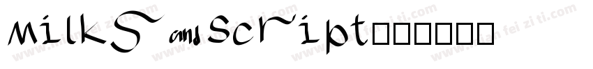 Milks Script字体转换